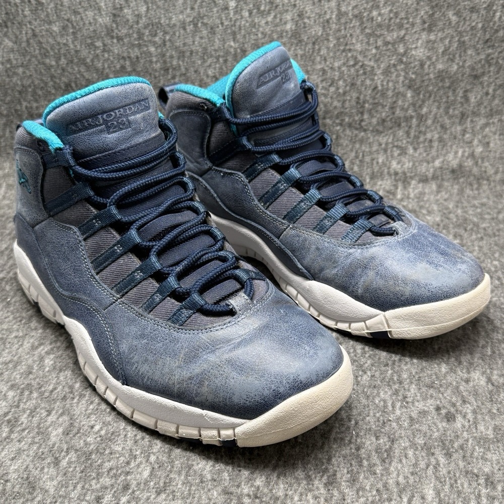 Air Jordan 10 Retro Los Angeles Mens Size 10.5 Basketball Shoes Blue 310805-404